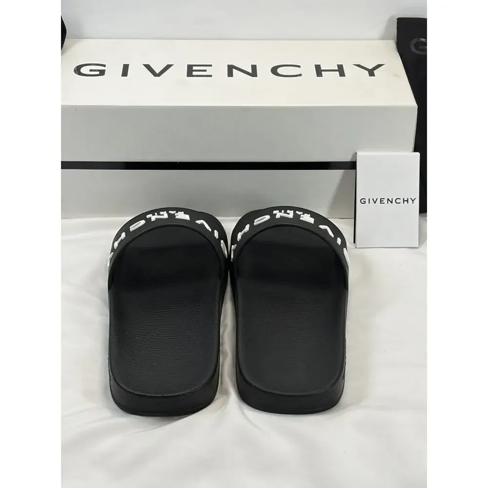 Givenchy Label Slide flat mules in rubber SZ 11 EU 44 SPB JA-362299
